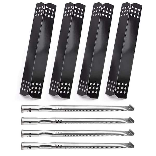 4-Pack Burner Tubes and Flame Tamers Replacement for Nexgrill 720-0925P 720-0882A 720-0896 4 Burner Gas Grill