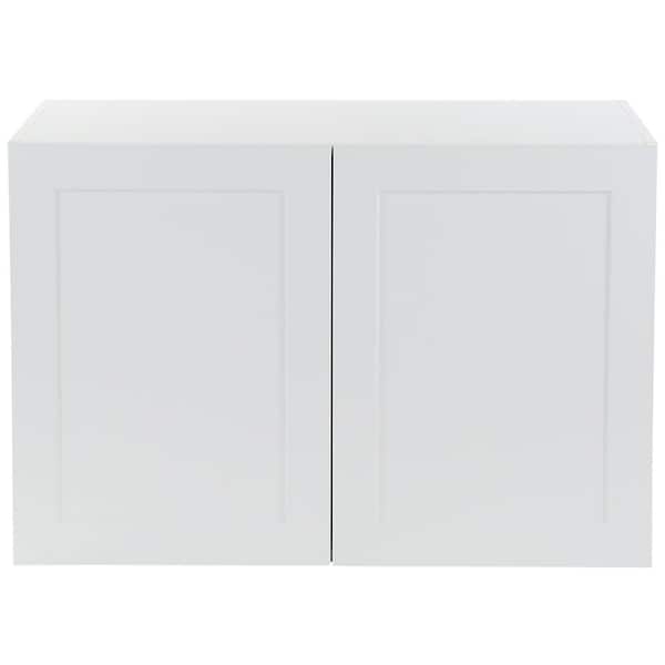 Hampton Bay Cambridge White Shaker Assembled Refrigerator Wall Cabinet (36 in. W x 24.5 in. D x 24 in. H)