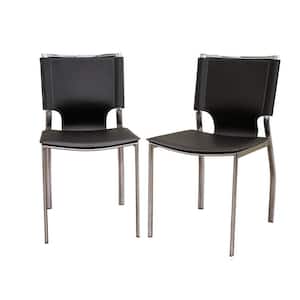 Montclare Brown Faux Leather Upholstered Dining Chairs (Set of 2)