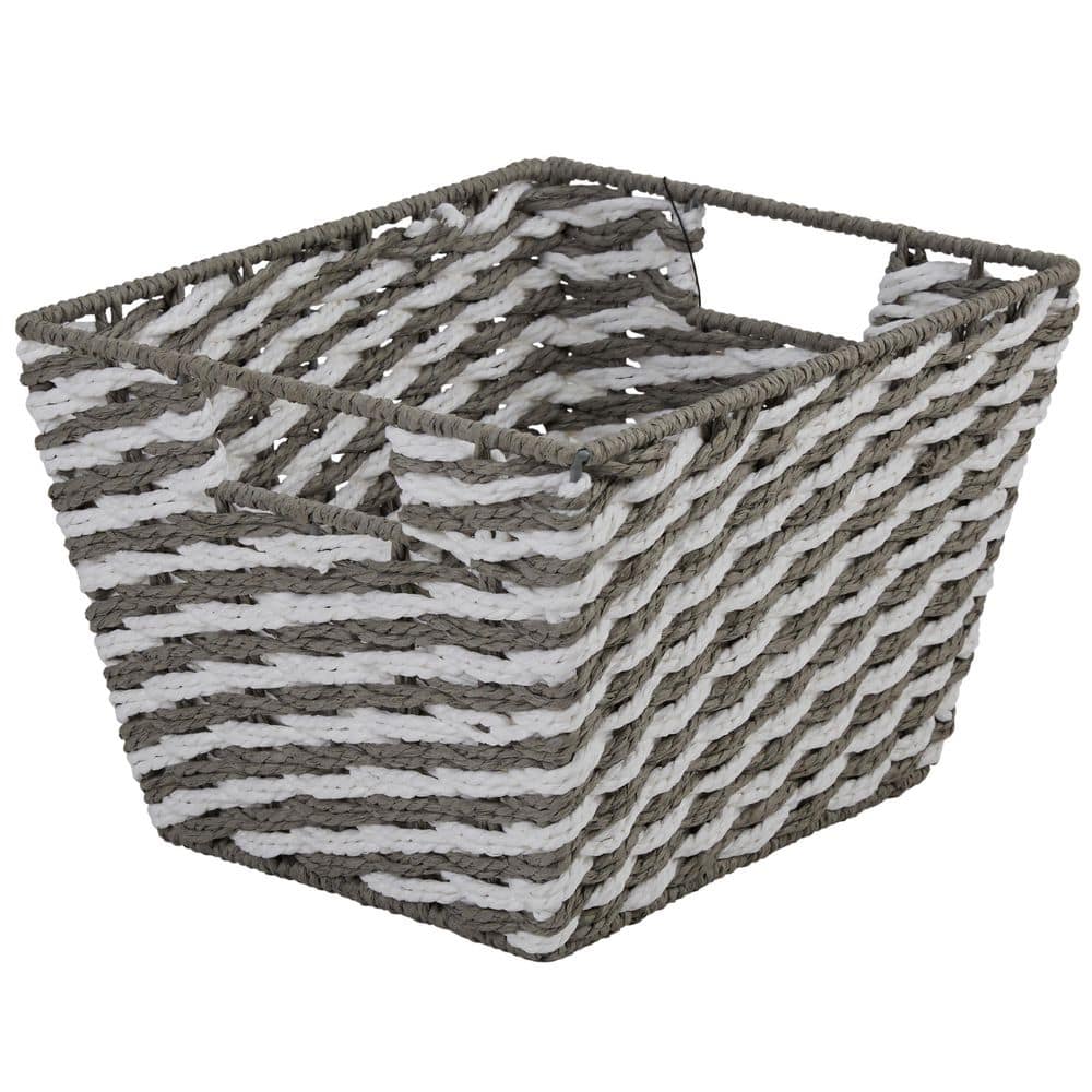 Large Striped Woven Basket in Gray price history on PriceWatchPro