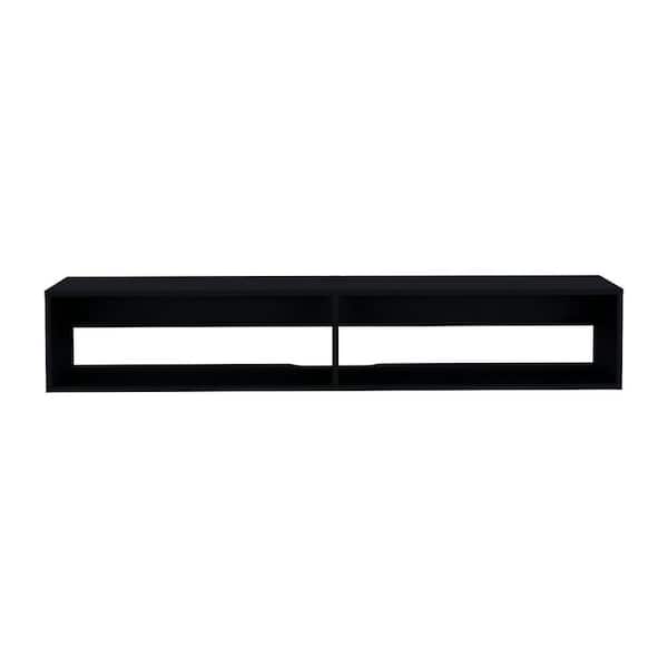 Hot Seller 59.1 in. W x 12.6 in. D Black Wood Decorative Wall Shelf, Floating TV Stand