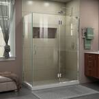 Unidoor-X 47-3/8 in. W x 30 in. D x 72 in. H Frameless Hinged Shower Enclosure in Chrome