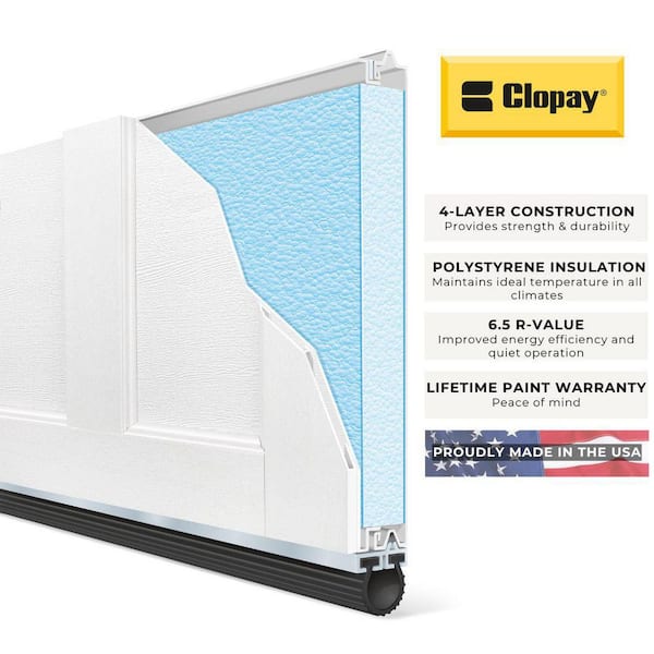 Clopay Coachman Linear Design 16 ft x 7 ft Insulated 6.5 R-Value