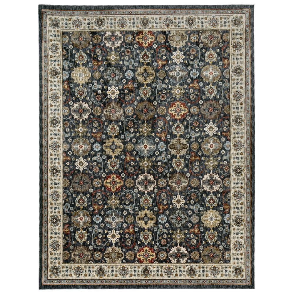 Earltown Navy 9 ft. X 12 ft. 9 in. Oriental Polyester Area Rug price history on PriceWatchPro