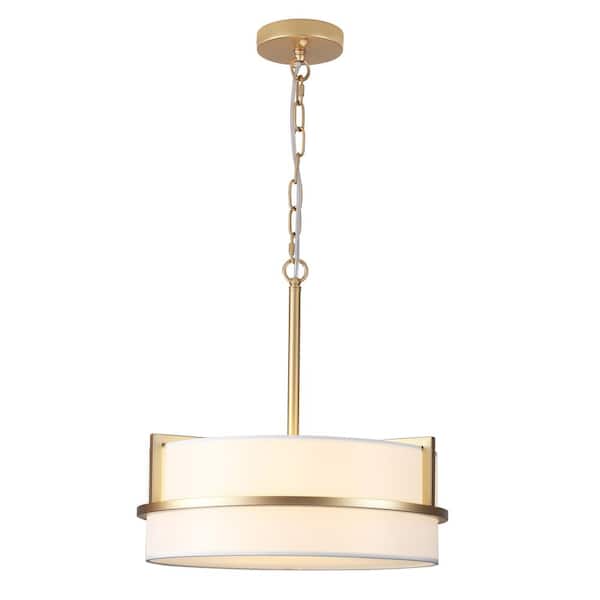 Progress Lighting Zag 3-Light Antique Gold Leaf Chandelier