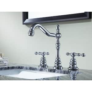 Highland 8 in. Widespread 2-Handle Bathroom Faucet in Polished Chrome