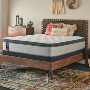 Posturepedic Netherton 14 in. Medium Innersping Pillow Top Twin XL Mattress Set with 9 in. Foundation