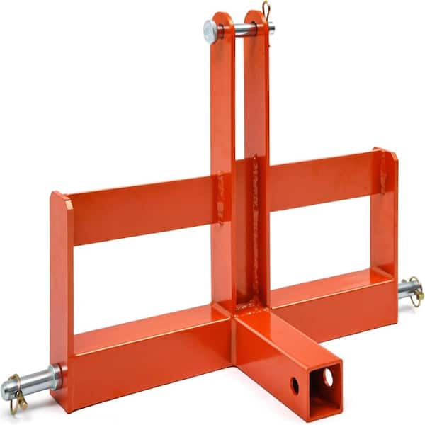 Heavy Duty 3-Point Quick Hitch Adapter for Category 1 Tractors, 2" Receiver Drawbar with Suitcase Weight Brackets
