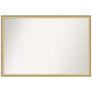 Florence Gold 37.75 in. x 25.75 in. Non-Beveled Casual Rectangle Framed Wall Mirror in Gold