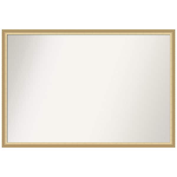 Amanti Art Florence Gold 37.75 in. x 25.75 in. Non-Beveled Casual Rectangle Framed Wall Mirror in Gold