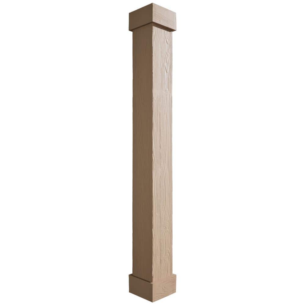 10 in. x 10 ft. Sand Blasted Endurathane Faux Wood Non-Tapered Square Column Wrap with Standard Capital and Base price history on PriceWatchPro