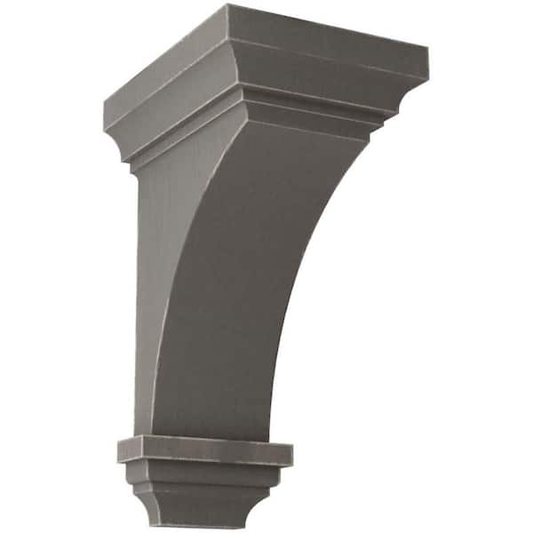 Ekena Millwork 7 in. x 14 in. x 7-3/4 in. Reclaimed Grey Jumbo Jefferson Wood Vintage Decor Corbel