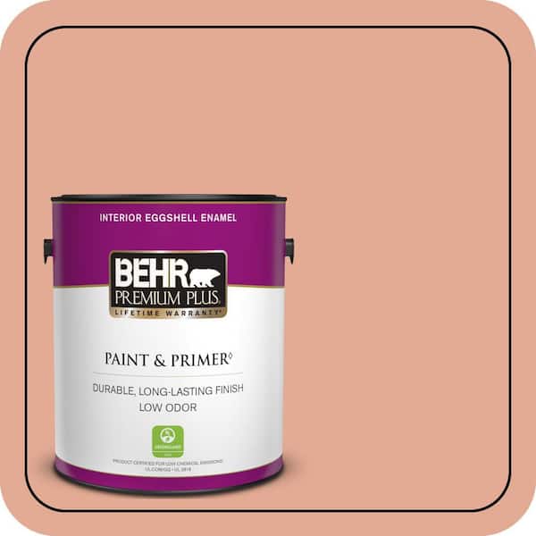 BEHR PREMIUM PLUS 1 gal. #M190-4 California Coral Eggshell Enamel Low Odor Interior Paint & Primer