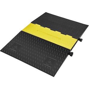 45 in. x 31.5 in. Cable Protector Ramp 22000 lbs. Load Speed Bump Raceway Cord Cover ADA Compliant Wire Cover-5 Channel