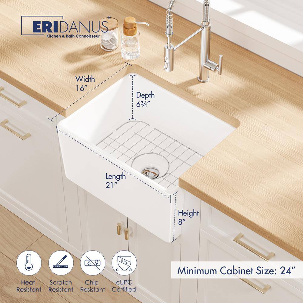 Crisp White Ceramic Farmhouse Apron-Front Kitchen Sink