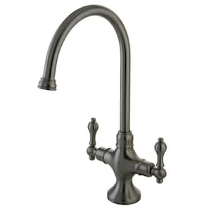 Vintage 2-Handle Standard Kitchen Faucet in Brushed Nickel