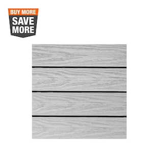 UltraShield Naturale 1 ft. x 1 ft. Quick Deck Outdoor Composite Deck Tile in Icelandic Smoke White (10 sq. ft. per box)
