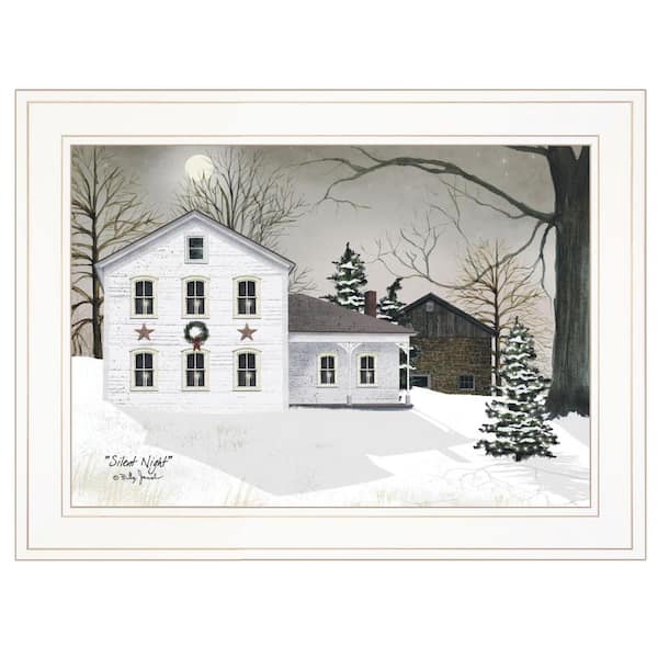 HomeRoots Charlie Silent Night 1-Piece Framed Wall Art 15 in. x 19 in.