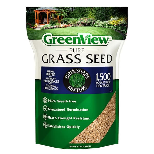 3 lbs. Pure Grass Seed Sun and Shade Mixture - Covers up to 1,500 sq. ft.