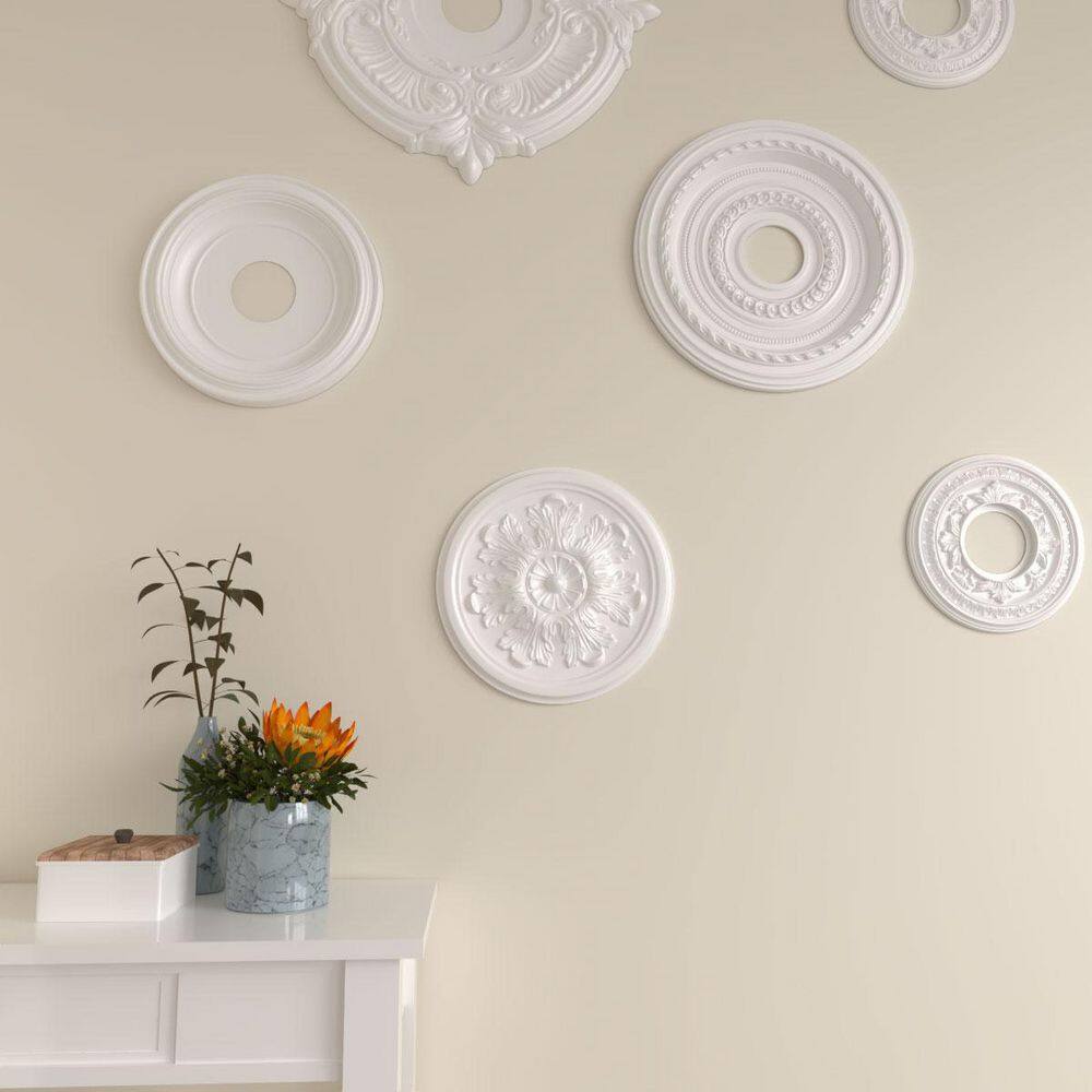 Primed Gray 12.75" Acanthus Ceiling Medallion