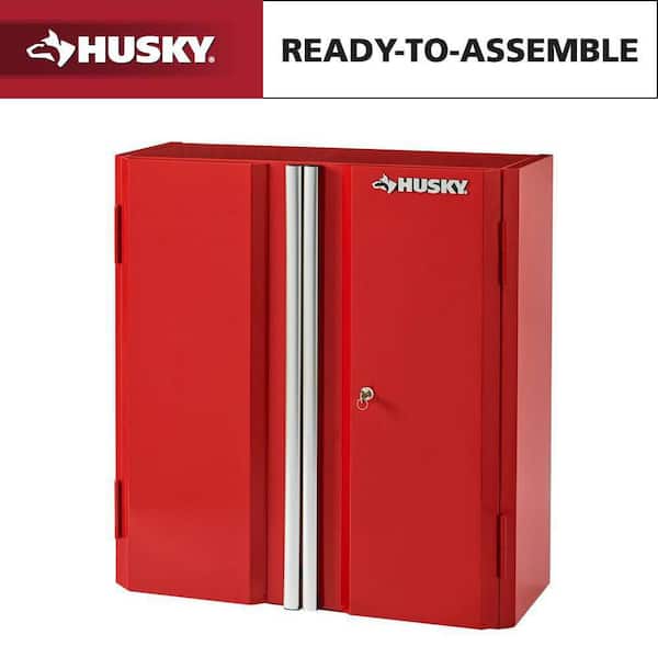 Ready-to-Assemble 24-Gauge Steel Wall Mounted Garage Cabinet in Red (28 in. W x 29.7 in. H x 12 in. D)