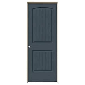 30 in. x 80 in. Santa Fe Denim Stain Right-Hand Solid Core Molded Composite MDF Single Prehung Interior Door