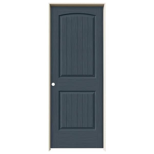 JELD-WEN 30 in. x 80 in. Santa Fe Denim Stain Right-Hand Solid Core Molded Composite MDF Single Prehung Interior Door