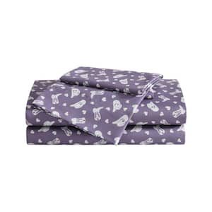 Cowgirl Disco 4-Piece Purple/Silver Microfiber Queen Sheet Set