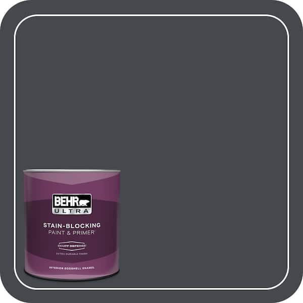 BEHR ULTRA 1 qt. #N490-7 Ink Black Extra Durable Eggshell Enamel Interior Paint & Primer