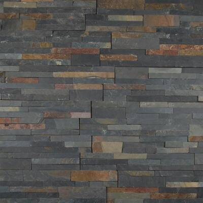 MSI Natural Earth Ledger Panel 6 in. x 24 in. Natural Slate Wall Tile ...