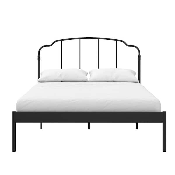 REALROOMS Camie Black Metal Frame Full Size Platform Bed DA4061029 ...