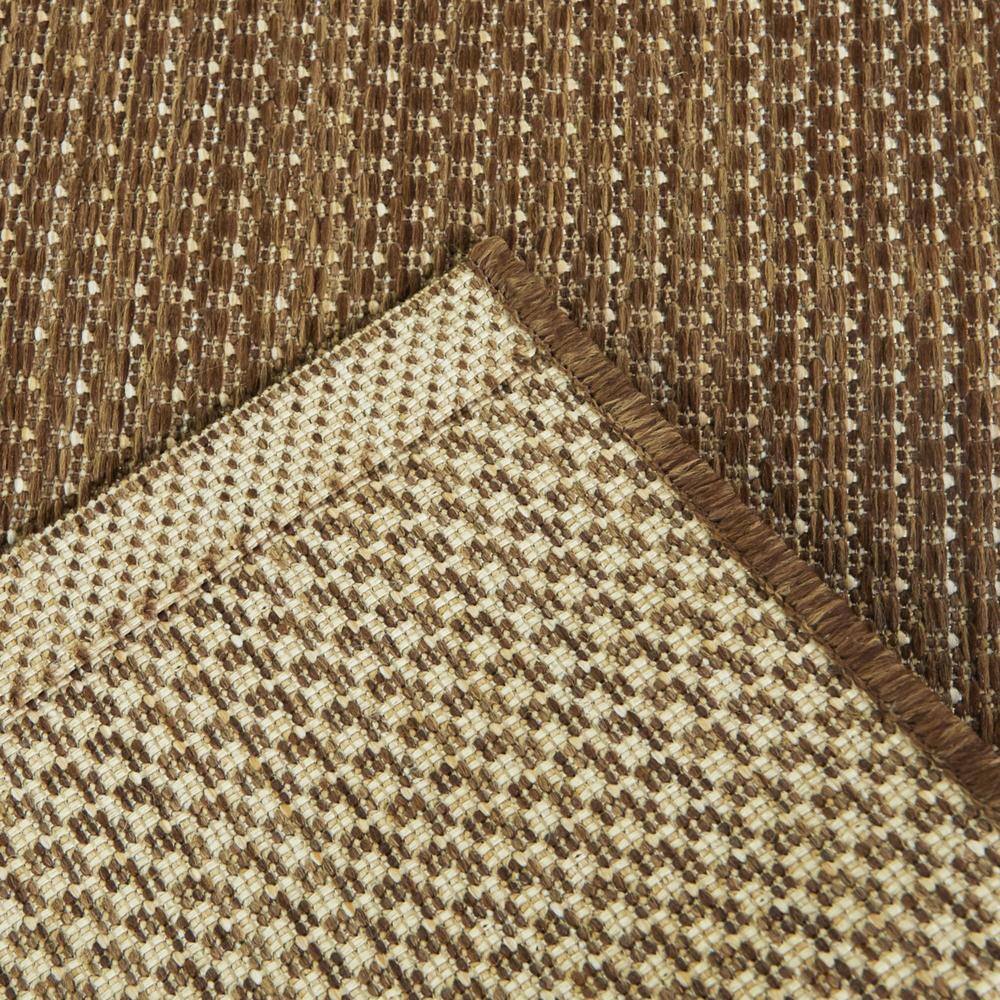 Brown Flat Woven Synthetic Indoor/Outdoor Area Rug