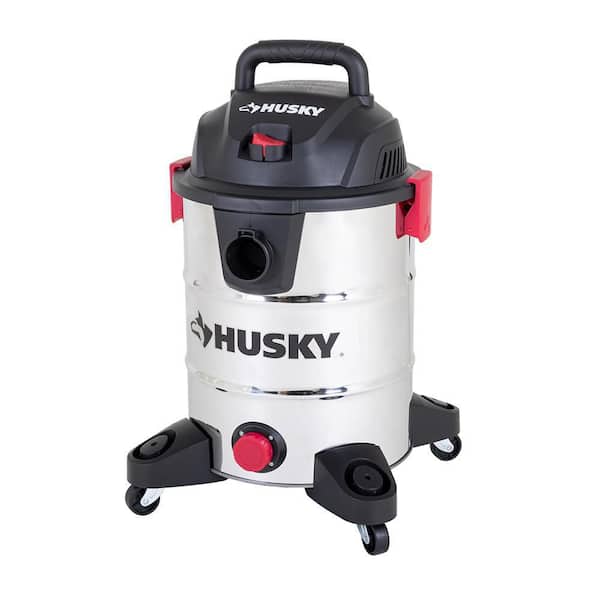 Husky 10 Gal. Stainless Steel Wet/Dry Vac with Filter, Hose, and Accessories