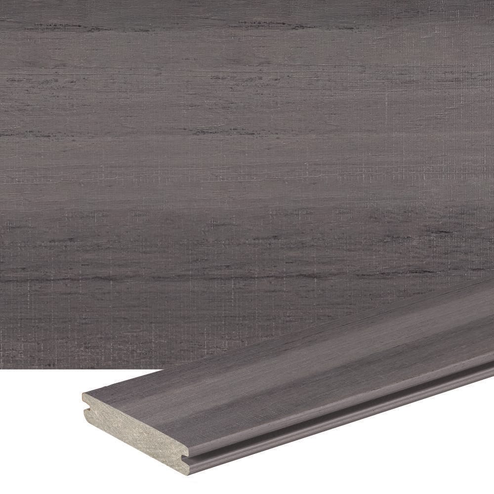 TimberTech Advanced PVC Landmark 5/4 in. x 6 in. x 12 ft. Grooved