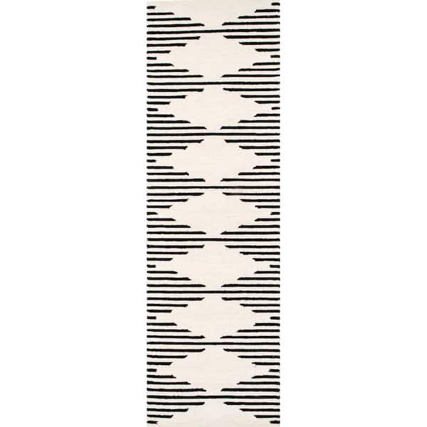 nuLOOM Flynne Ivory 2 ft. x 8 ft. Handmade Contemporary Wool Indoor Runner Rug