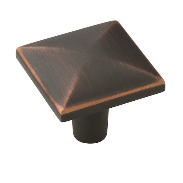 Amerock Extensity 1-1/8 in. (29 mm) Oil-Rubbed Bronze Square Cabinet Knob (10-Pack)