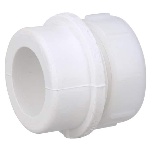 Charlotte Pipe 1-1/2 in. PVC DWV Trap Adapter Male with Washer and P-Nut