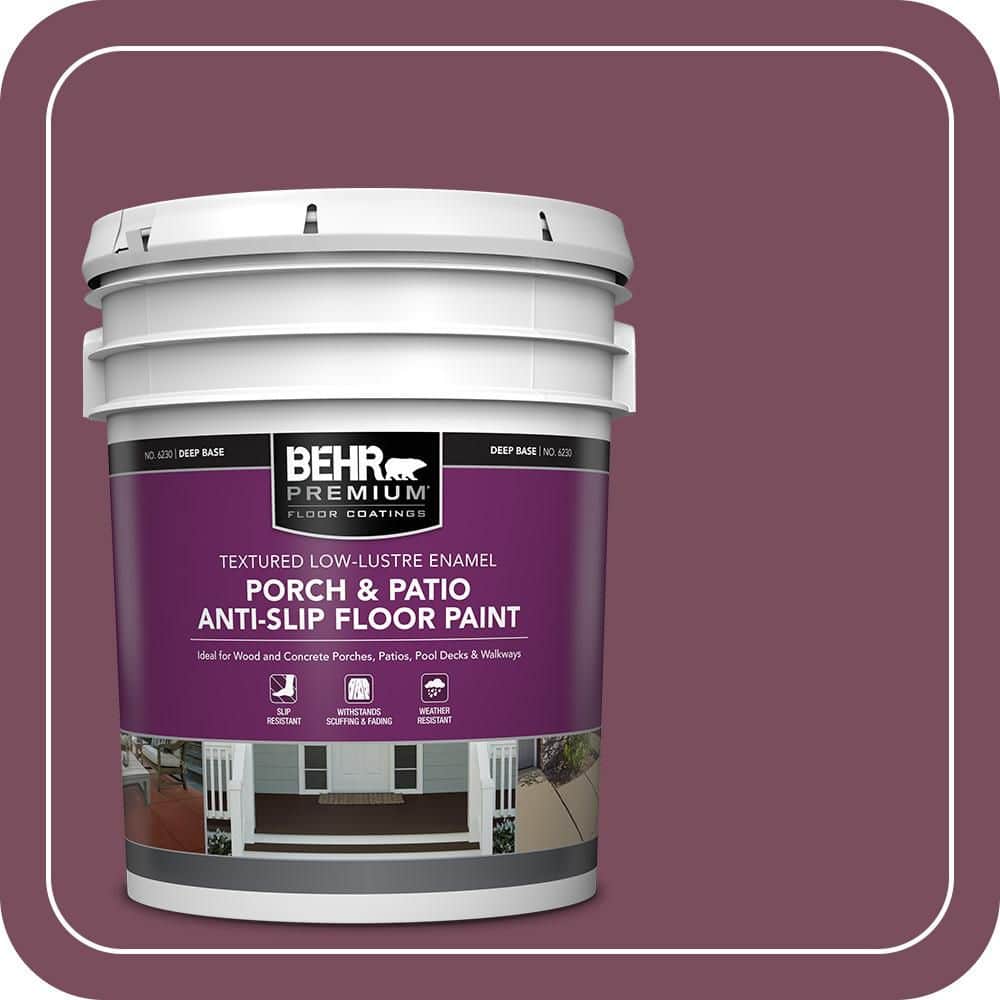 5 gal. #100D-7 Maroon Textured Low-Lustre Enamel Interior/Exterior Porch and Patio Anti-Slip Floor Paint price history on PriceWatchPro
