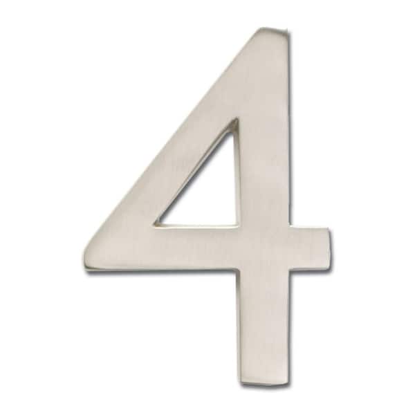 Architectural Mailboxes 5 in. Floating House Number Satin Nickel 4
