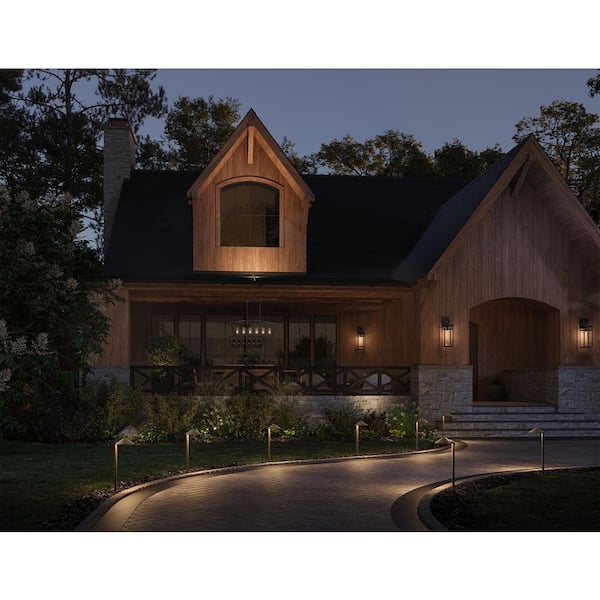 Hardy Island Accent Spot Light Low Voltage 12-Volt Brass Satin Black Spotlight with LED Bulb