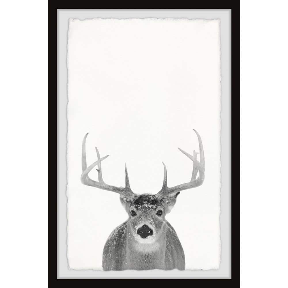 Deer print, Black & White Art Print