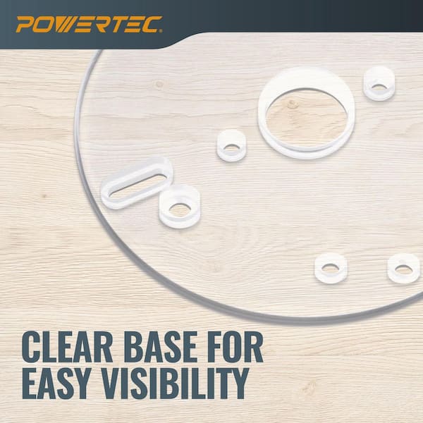 6-1/2 in. Universal Router Base Plate w/ Centering Pin and Cone Predrilled Holes w/ Screws Fits Porter Cable