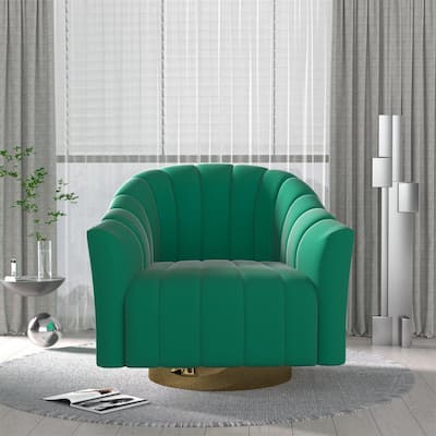 green swivel tub chair