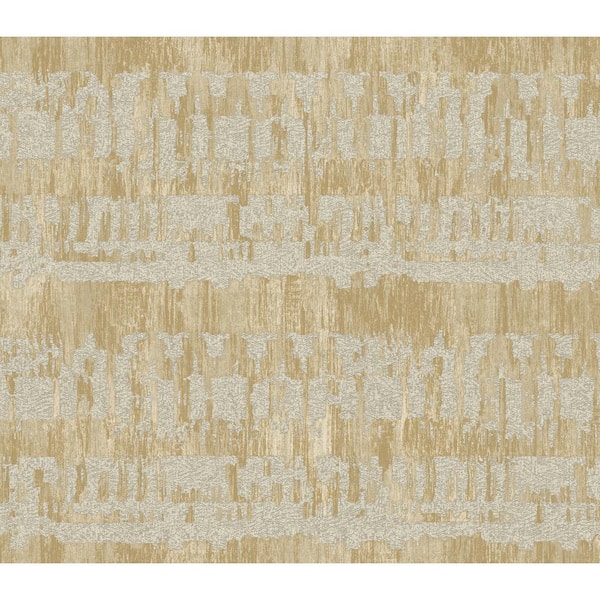 Seabrook Designs Ibiza Metallic Gold, Grey, and Off-White Faux Paper Strippable Roll (Covers 56.05 sq. ft.)