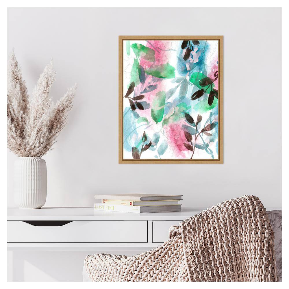 Shadow of My Dream VII Abstract Canvas Art with Maple Frame