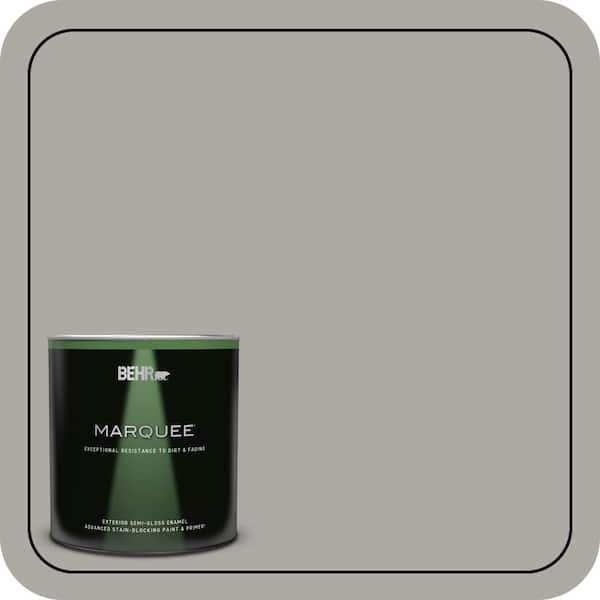 BEHR MARQUEE 1 qt. #PPU24-10 Downtown Gray Semi-Gloss Enamel Exterior Paint & Primer