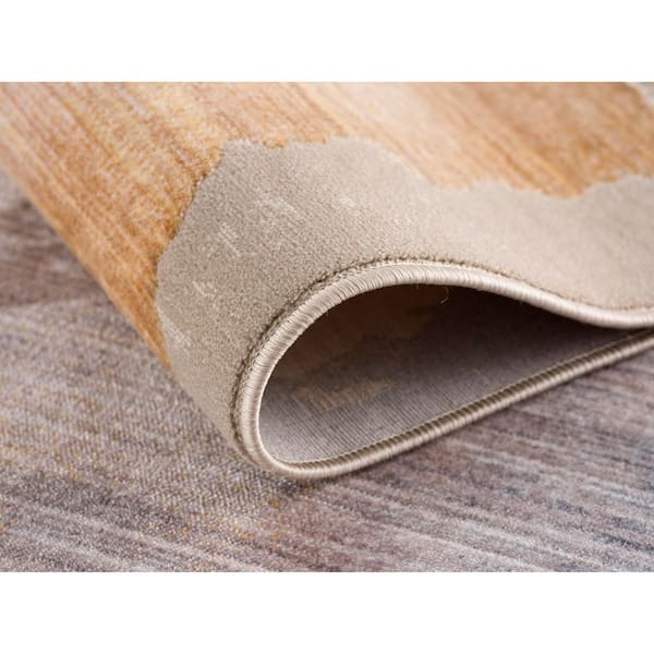 Amalfi 2' x 2' (Exact Size: 2'3" x 2') Abstract Indoor Doormat Rug, Beige Blue, Sunrise