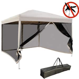 Oxford 10 ft. x 10 ft. Pop Up Canopy Tent with Netting, Instant Screen Room House, Tents for Parties, Height Adjustable