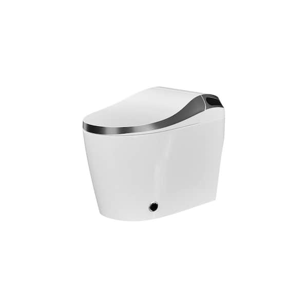 Smart Toilet Bidet 0.92/1.28 GPF in White with Auto Flush, Heated Round Seat, Warm Air Dryer and Multi-Flush Options