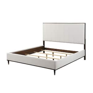 Carena White Wood Frame Queen Panel Bed